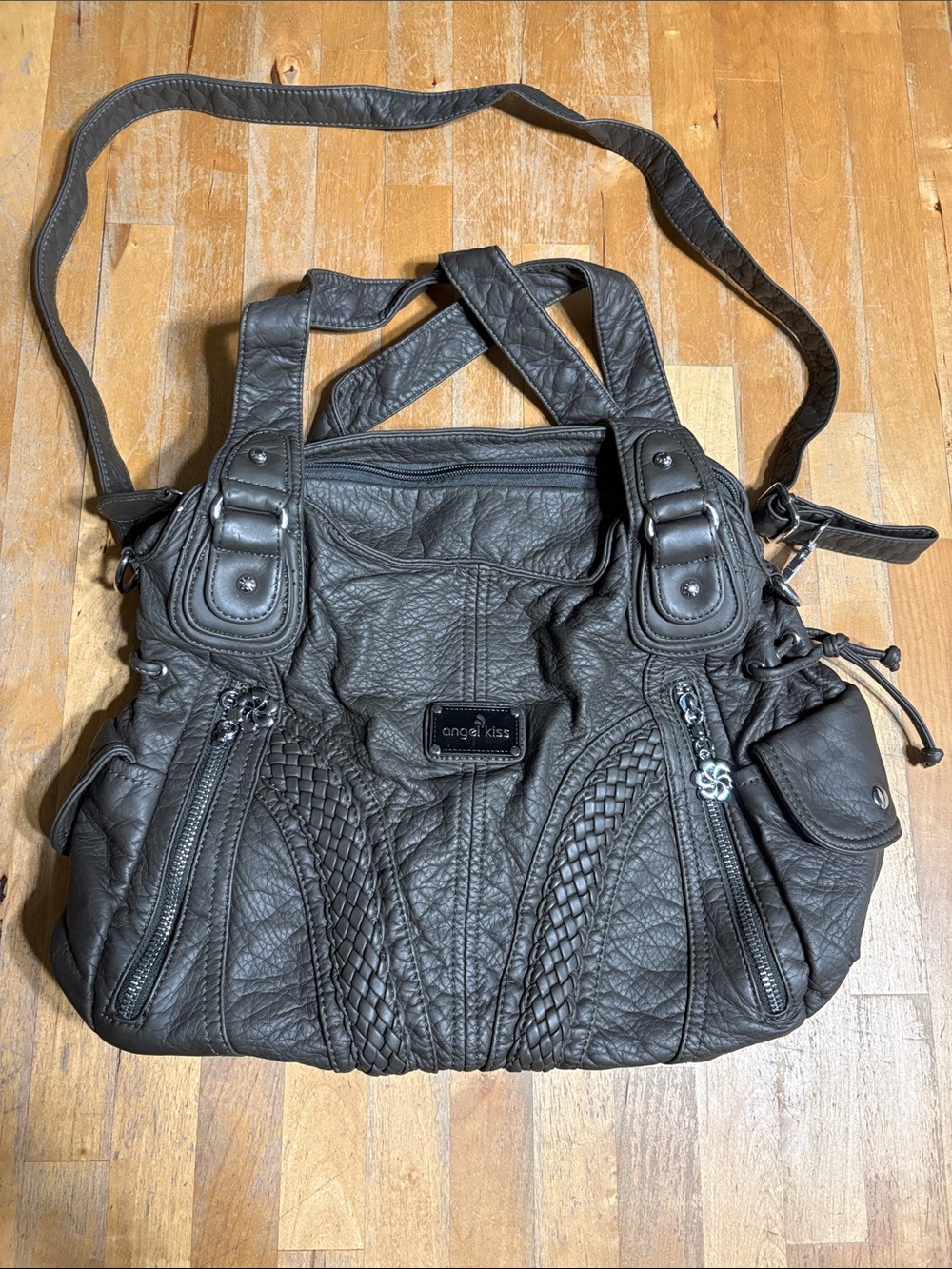 angel kiss Green Shoulder Bag